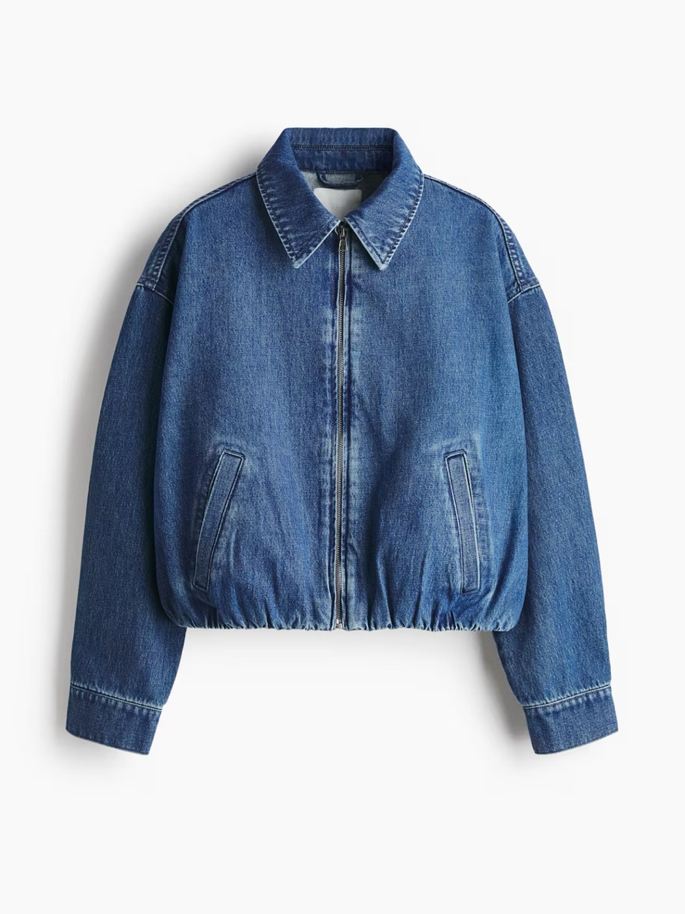 H&M Dark Blue Denim Zip Jacket - Women's - Picture 5 of 6